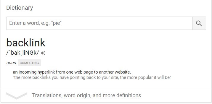 backlinks definition screenshot