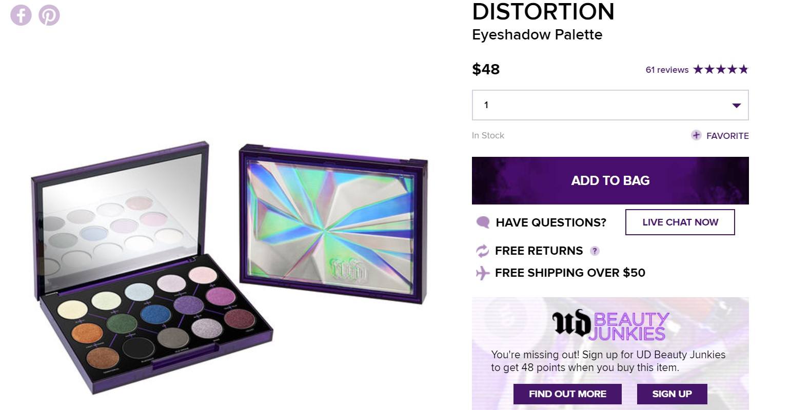 urban decay product page