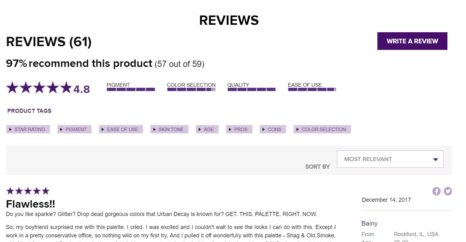 urban decay product page