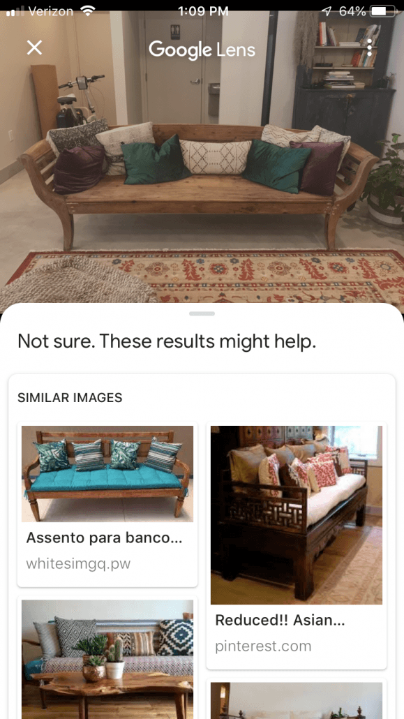 furniture google lens result