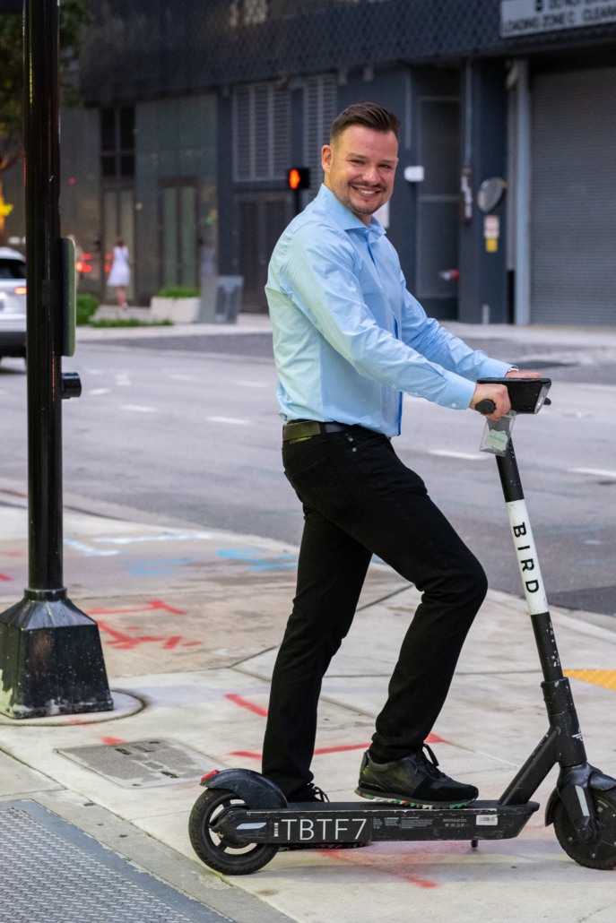 Matthew Capala, founder of Alphametic, in Downtown Miami