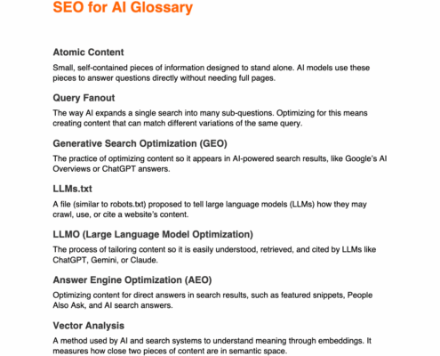 SEO AI Glossary Alphametic GEO